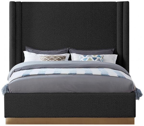 Halton Boucle Fabric Upholstered Bed