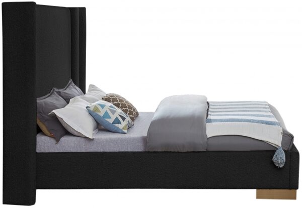 Halton Boucle Fabric Upholstered Bed
