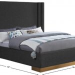 Halton Boucle Fabric Upholstered Bed