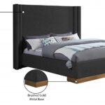 Halton Boucle Fabric Upholstered Bed