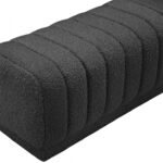 Heathrow Boucle Fabric Upholstered Bench