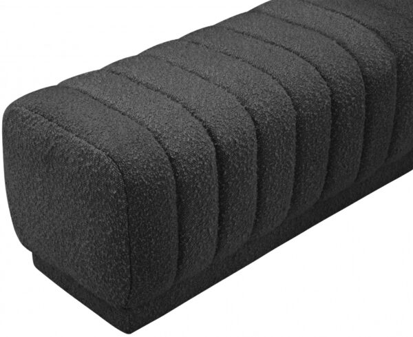 Heathrow Boucle Fabric Upholstered Bench
