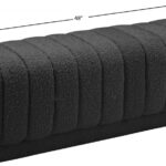 Heathrow Boucle Fabric Upholstered Bench