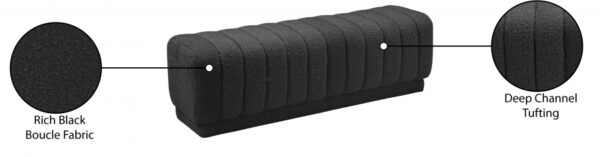 Heathrow Boucle Fabric Upholstered Bench