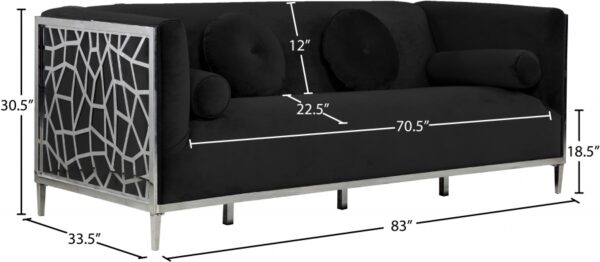 Opal 83" Velvet Upholstered Sofa