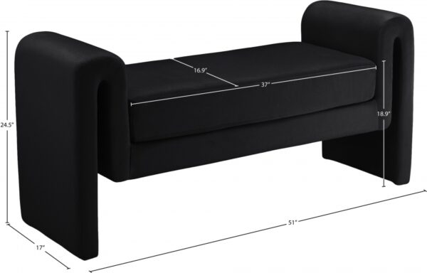 Sloan Velvet Upholstered 51" Bench