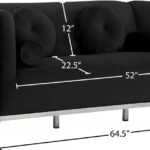 Opal 64.5" Velvet Upholstered Loveseat