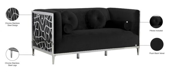 Opal 64.5" Velvet Upholstered Loveseat