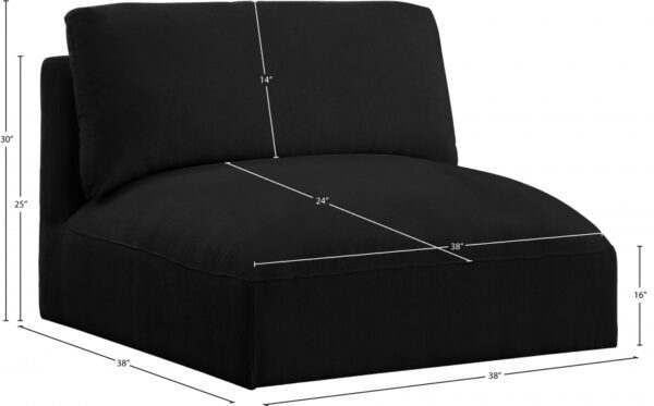 Ease Fabric Upholstered Armless Modular Chair