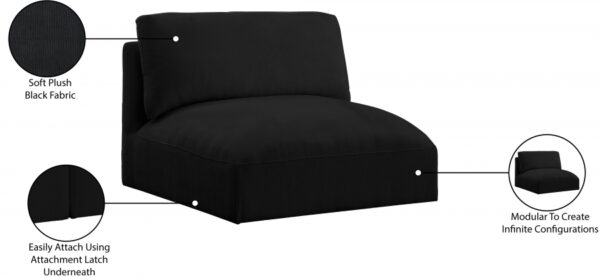 Ease Fabric Upholstered Armless Modular Chair