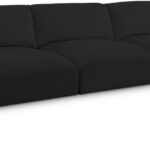 Ease 114" Fabric Upholstered 3pc. Armless Modular Sofa