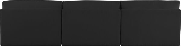 Ease 114" Fabric Upholstered 3pc. Armless Modular Sofa