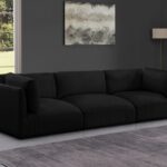 Ease 114" Fabric Upholstered 3pc. Modular Sofa