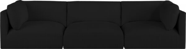 Ease 114" Fabric Upholstered 3pc. Modular Sofa
