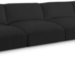 Ease 152" Fabric Upholstered 4pc. Armless Modular Sofa