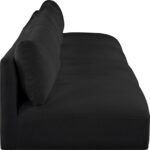 Ease 152" Fabric Upholstered 4pc. Armless Modular Sofa