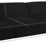Ease 152" Fabric Upholstered 4pc. Armless Modular Sofa