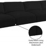 Ease 152" Fabric Upholstered 4pc. Armless Modular Sofa