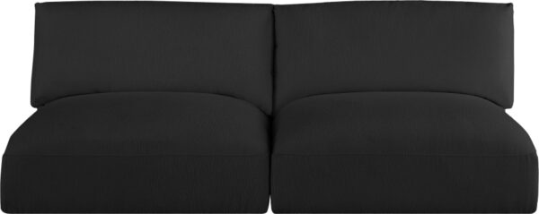 Ease 76" Fabric Upholstered 2pc. Armless Modular Loveseat