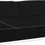 Ease 76" Fabric Upholstered 2pc. Armless Modular Loveseat