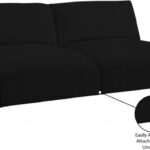 Ease 76" Fabric Upholstered 2pc. Armless Modular Loveseat