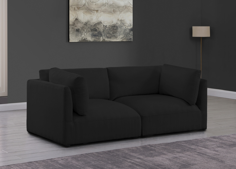 Ease 76" Fabric Upholstered 2pc. Modular Loveseat