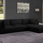 Ease 114" Fabric Upholstered 4pc. Modular Sectional