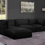 Ease 114" Fabric Upholstered 4pc. Modular Sectional