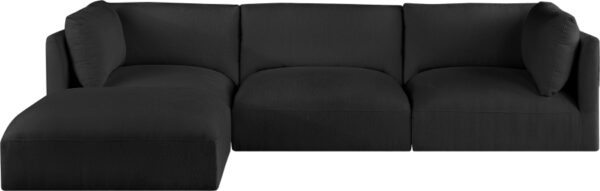 Ease 114" Fabric Upholstered 4pc. Modular Sectional