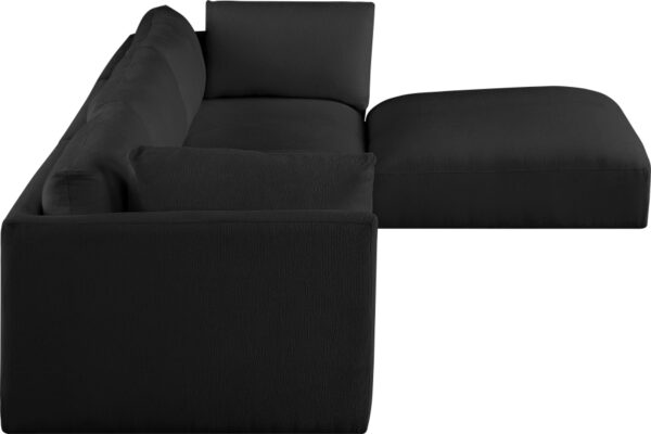 Ease 114" Fabric Upholstered 4pc. Modular Sectional