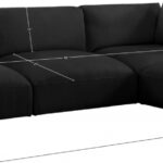 Ease 114" Fabric Upholstered 4pc. Modular Sectional