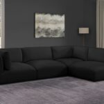 Ease 114" Fabric Upholstered 4pc. Modular Sectional