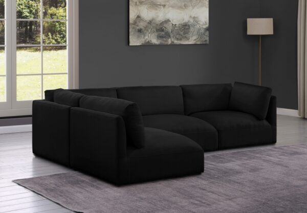 Ease 114" Fabric Upholstered 4pc. Modular Sectional