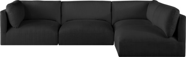 Ease 114" Fabric Upholstered 4pc. Modular Sectional