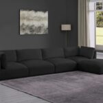 Ease 152" Fabric Upholstered 5pc. Modular Sectional