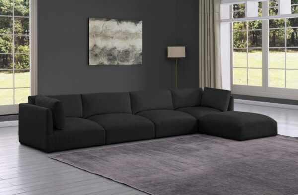 Ease 152" Fabric Upholstered 5pc. Modular Sectional
