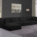 Ease 152" Fabric Upholstered 5pc. Modular Sectional