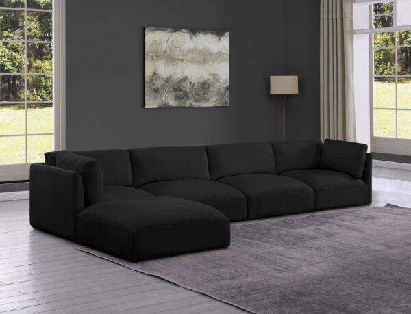 Ease 152" Fabric Upholstered 5pc. Modular Sectional