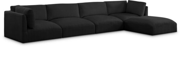 Ease 152" Fabric Upholstered 5pc. Modular Sectional