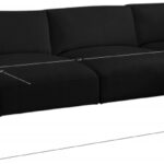 Ease 152" Fabric Upholstered 5pc. Modular Sectional
