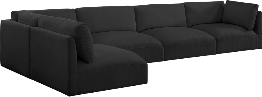 Ease 152" Fabric Upholstered 5pc. Modular Sectional