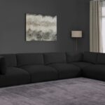 Ease 152" Fabric Upholstered 5pc. Modular Sectional