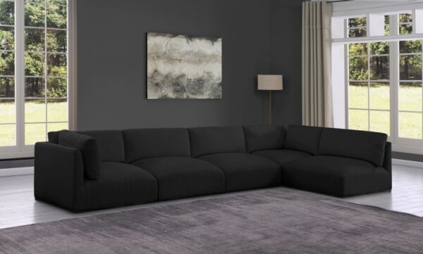 Ease 152" Fabric Upholstered 5pc. Modular Sectional