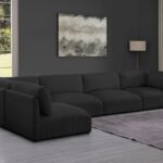 Ease 152" Fabric Upholstered 5pc. Modular Sectional