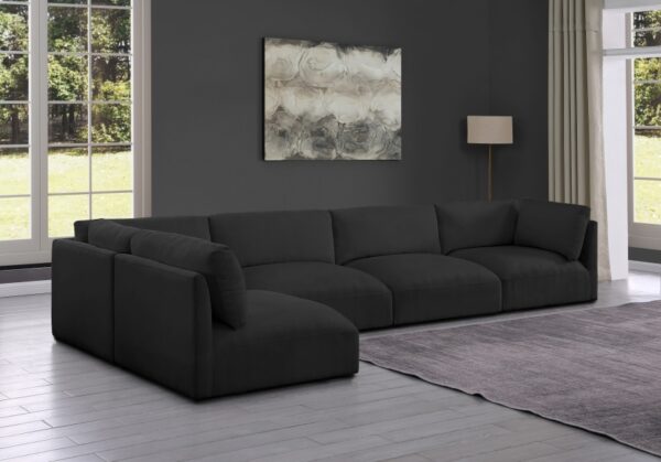 Ease 152" Fabric Upholstered 5pc. Modular Sectional