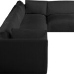 Ease 152" Fabric Upholstered 5pc. Modular Sectional