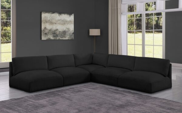 Ease 114" Fabric Upholstered 5pc. Modular Sectional