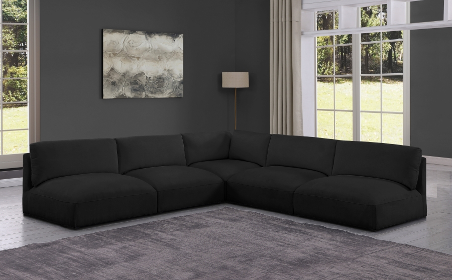 Ease 114" Fabric Upholstered 5pc. Modular Sectional