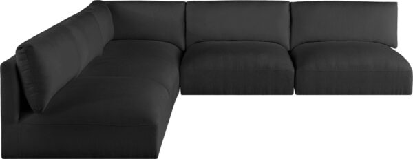 Ease 114" Fabric Upholstered 5pc. Modular Sectional