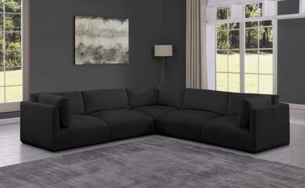 Ease 114" Fabric Upholstered 5pc. Modular Sectional